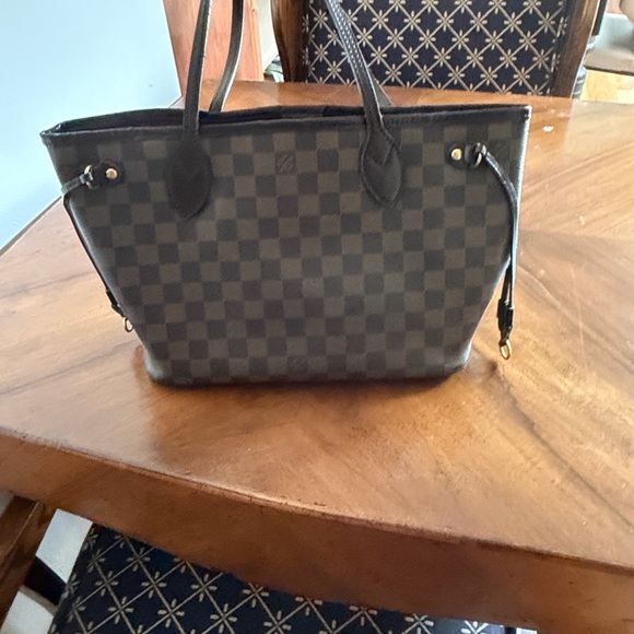 Louis Vuitton Black and Brown Checkered Tote - Picture 9 of 12